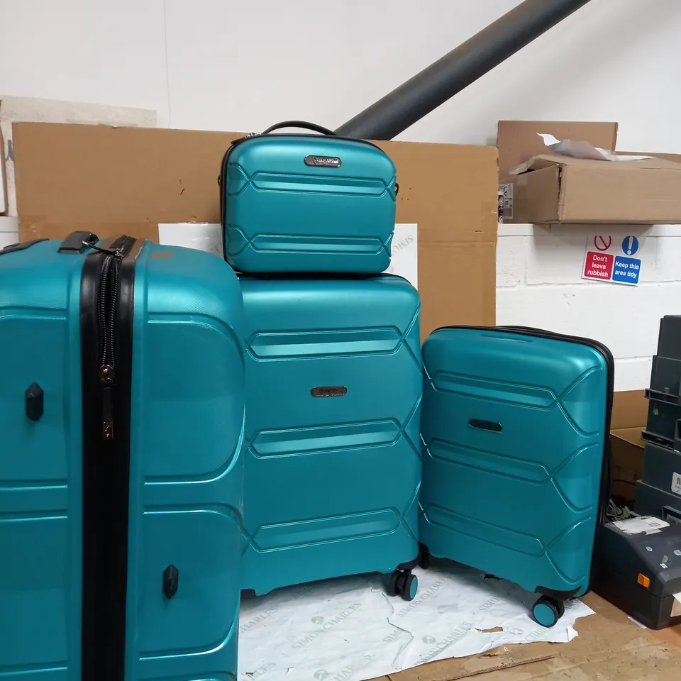 HEVI SET OF 4 SUIT CASE IN TEAL