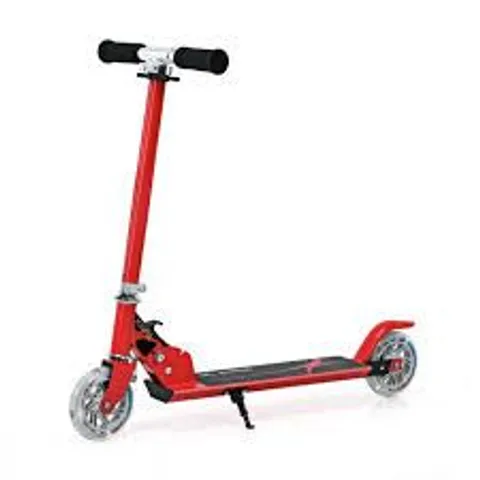 BOXED GOPLUS RED FOLDING ALUMINUM 2 WHEEL KIDS KICK SCOOTER ADJUSTABLE HEIGHT LED LIGHT UP