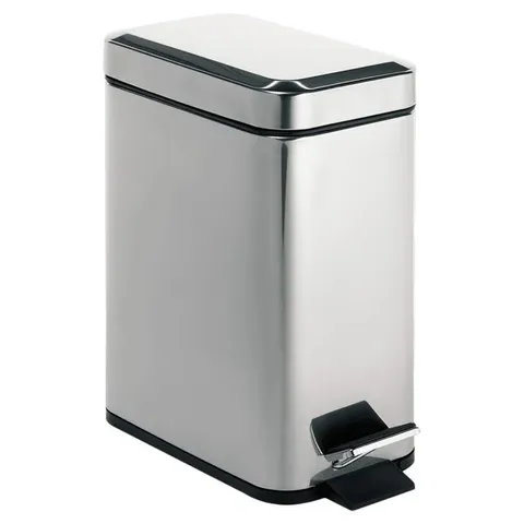 BOXED TAHARA RECTANGULAR PEDAL WASTE BIN 5L
