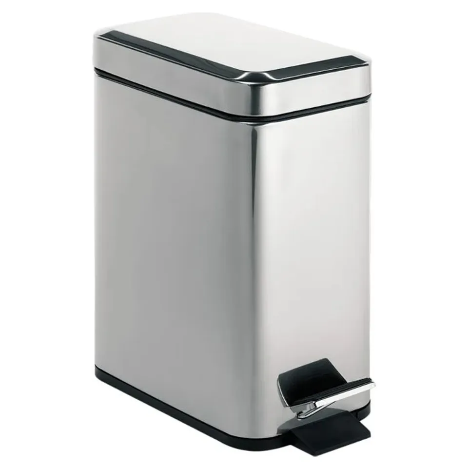 BOXED TAHARA RECTANGULAR PEDAL WASTE BIN 5L