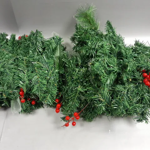APPROXIMATELY 8 FESTIVE ARTIFICIAL FLORAL DECORATIONS