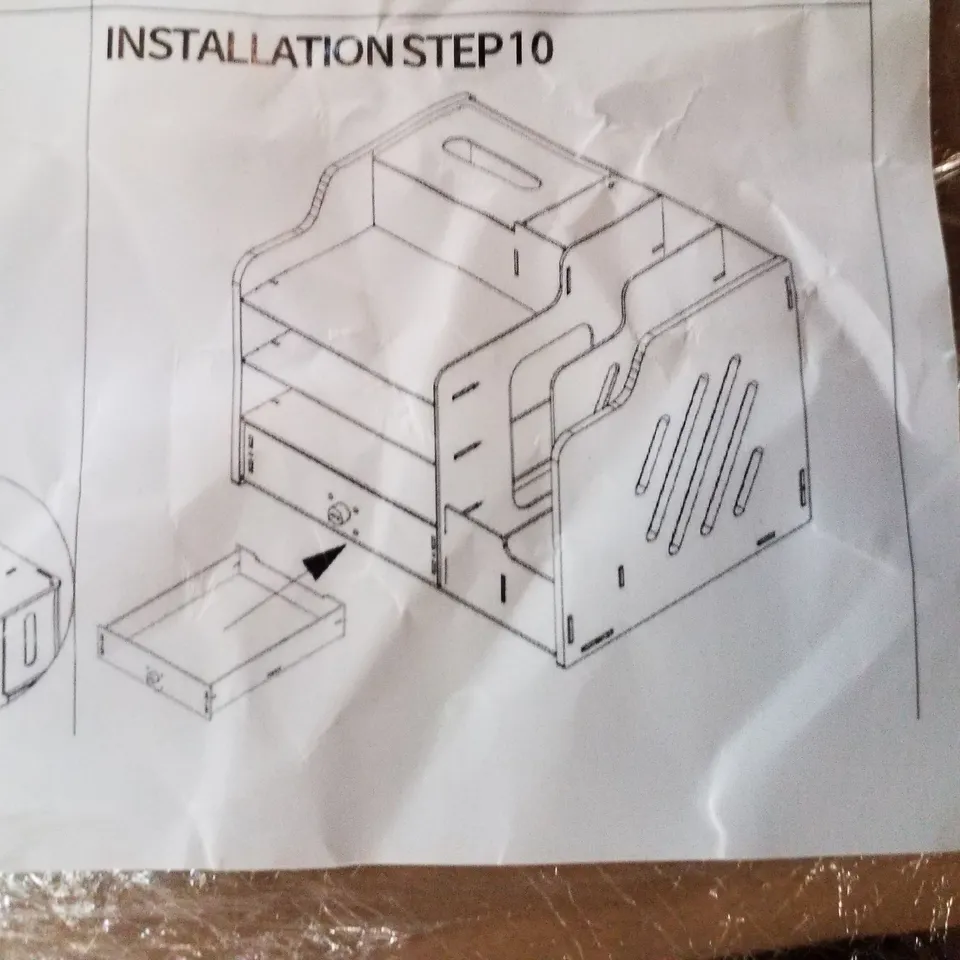 BOXED WOODEN DESK ORGANISER 