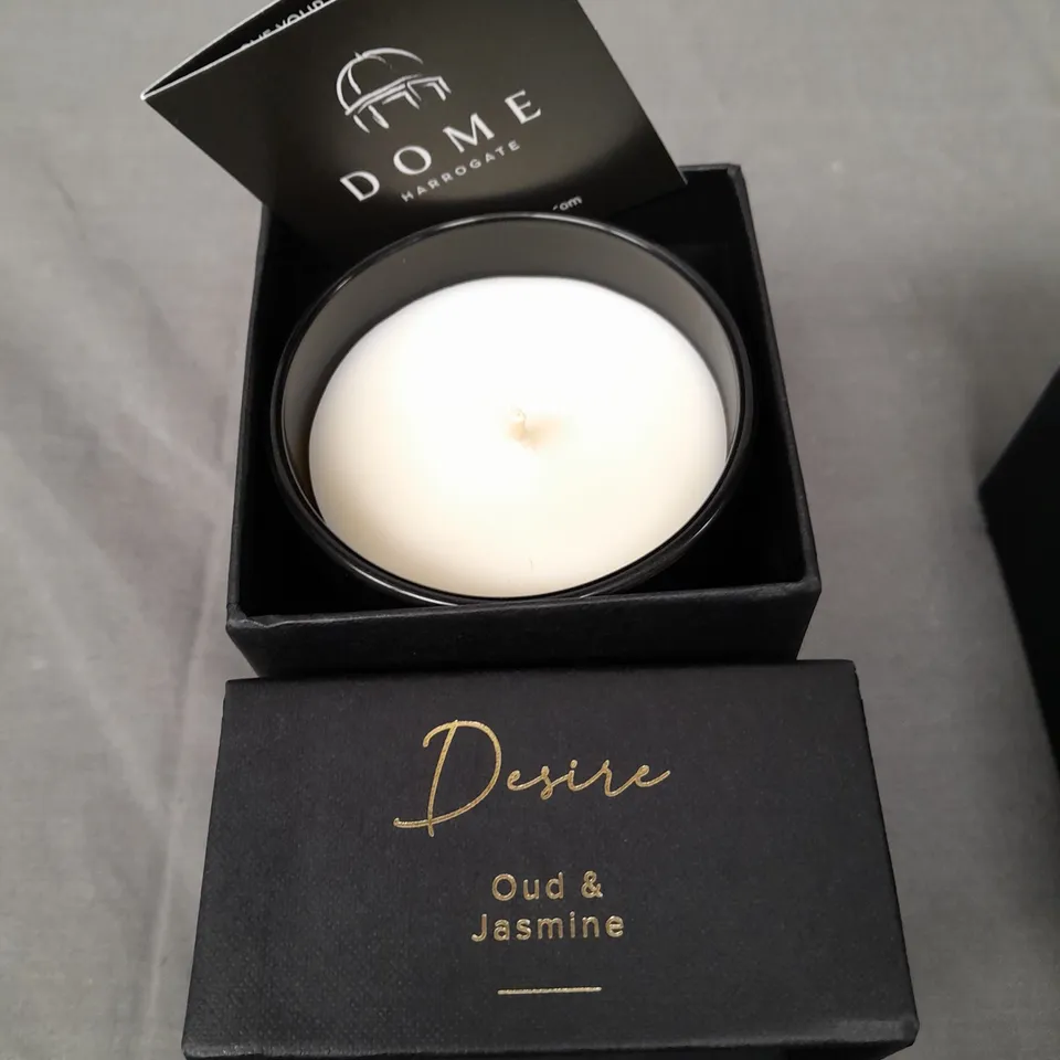 BOXED DOME HARROGATE OUD AND JASMINE SCENTED CANDLE