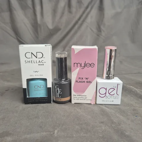 APPROXIMATELY 20 BOTTLES OF NAIL VARNISH TO INCLUDE CND SHELLAC, MYLEE AND BORN PRETTY