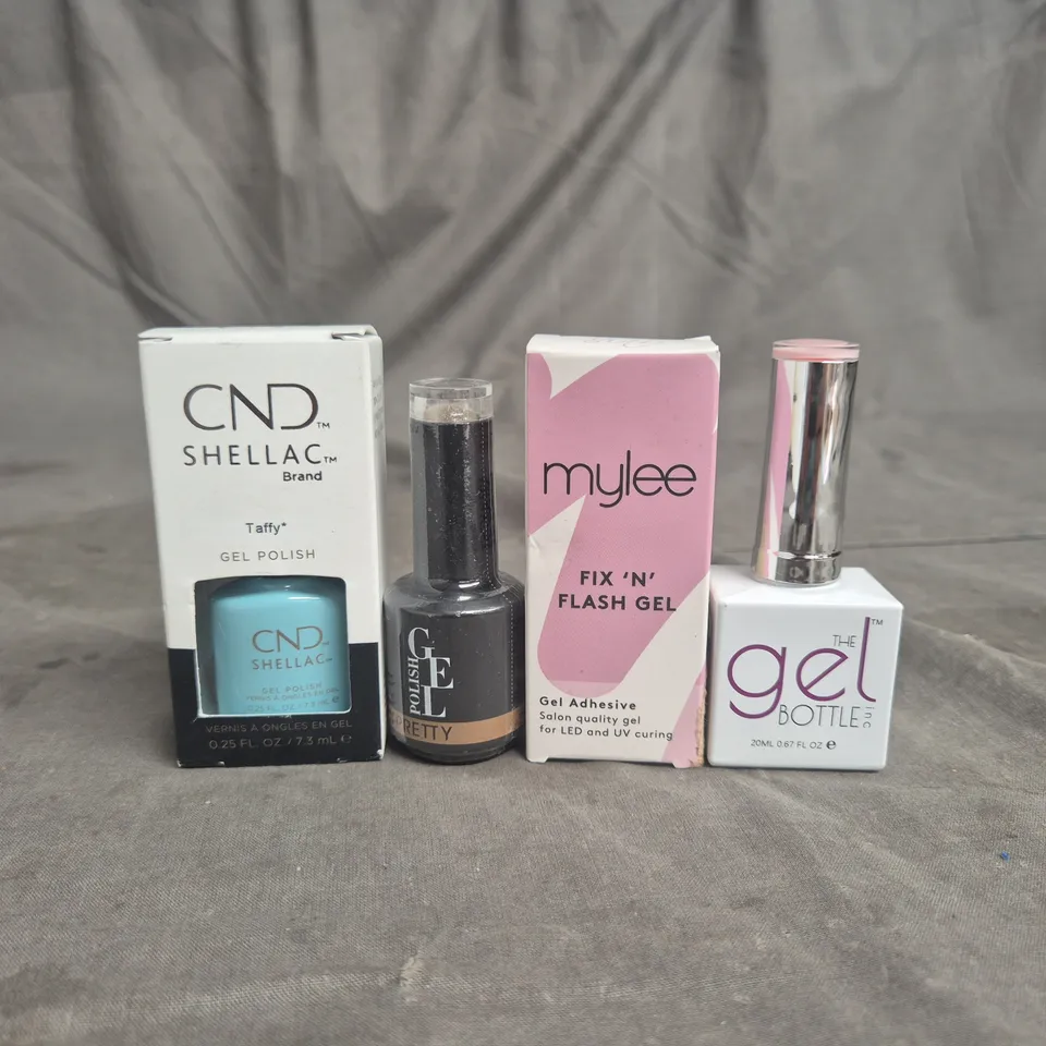 APPROXIMATELY 20 BOTTLES OF NAIL VARNISH TO INCLUDE CND SHELLAC, MYLEE AND BORN PRETTY