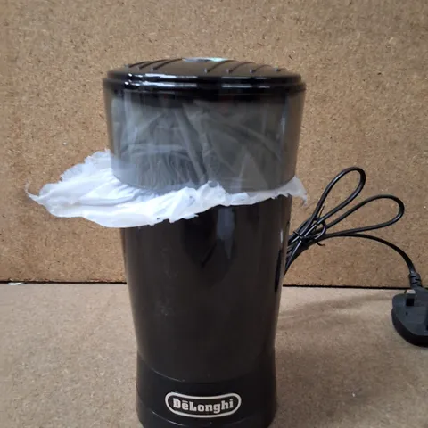BOXED DE'LONGHI KG200 ELECTRIC COFFEE GRINDER, STAINLESS STEEL BLADE, 90G COFFEE BEAN CAPACITY, BLACK