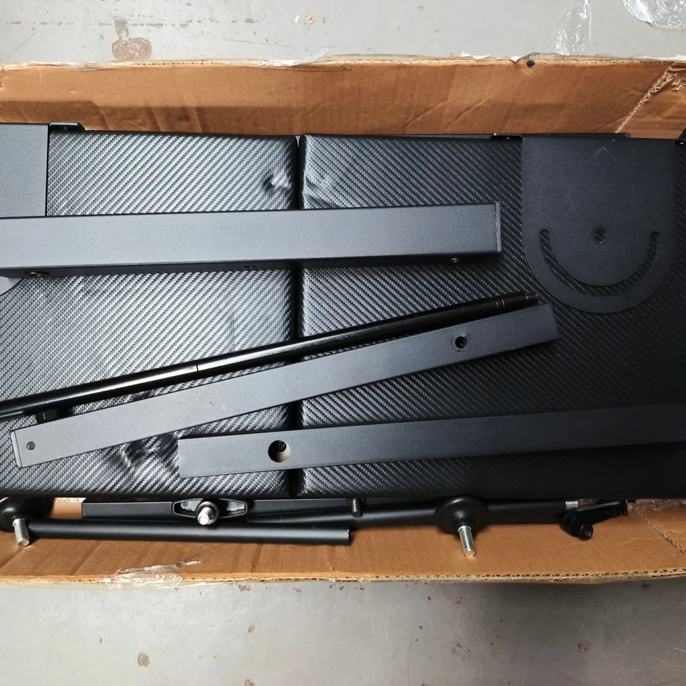 DOUBLE-X BLACK METAL BENCH 