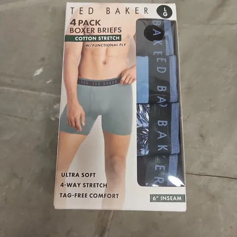 BOXED TED BAKER 4 PACK BOXERS BRIEFS - LARGE