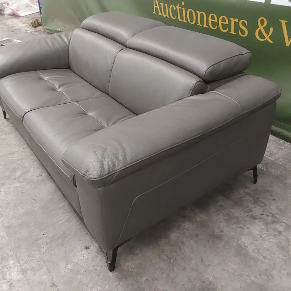 QUALITY DESIGNER ITALIAN MADE MARTINE 2 SEATER LEATHER SOFA