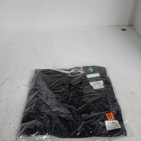 CREW CLOTHING COMPANY PERFECT CREW SLUB T-SHIRT – BLACK, UK SIZE 6