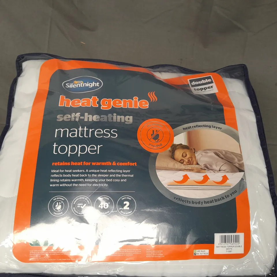 SILENTNIGHT HEAT GENIE SELF-HEATING MATTRESS TOPPER - DOUBLE