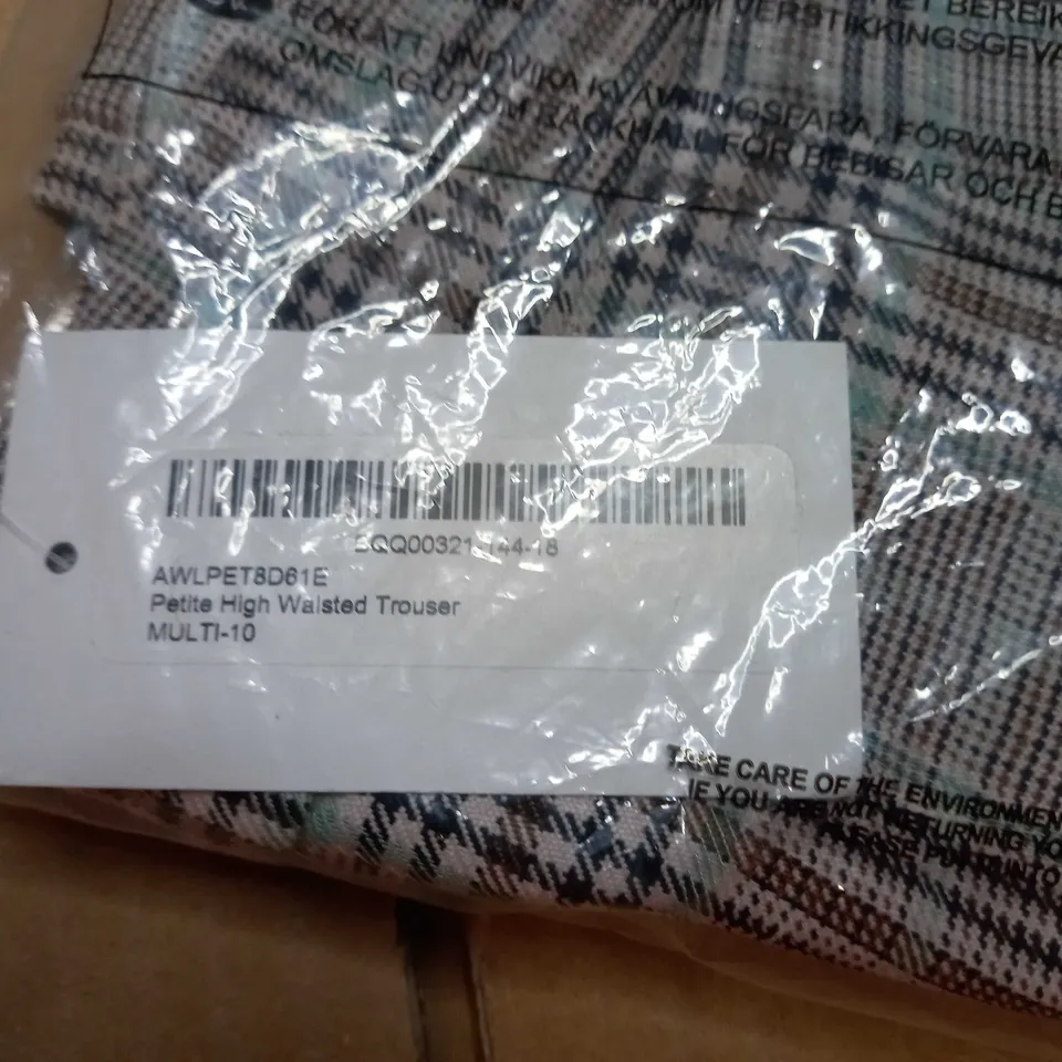 PACKAGED DOROTHY PERKINS PETITE HIGH WAISTED TROUSER - SIZE 10