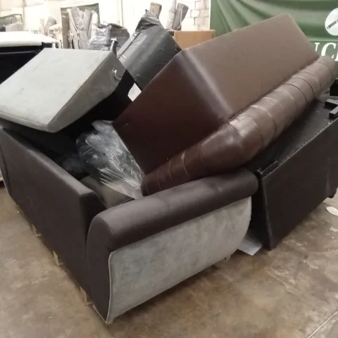 PALLET OF ASSORTED INCOMPLETE OR DAMAGED DESIGNER SOFAS AND SOFA PARTS