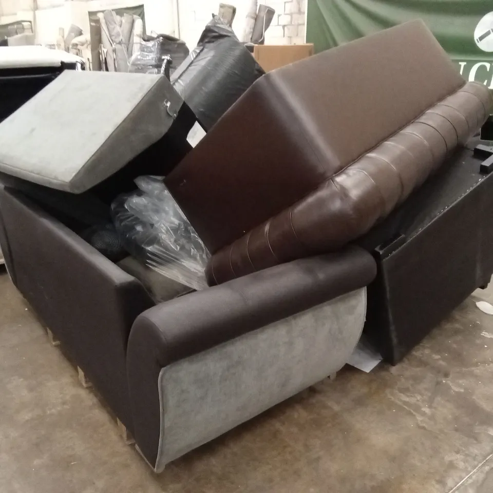 PALLET OF ASSORTED INCOMPLETE OR DAMAGED DESIGNER SOFAS AND SOFA PARTS
