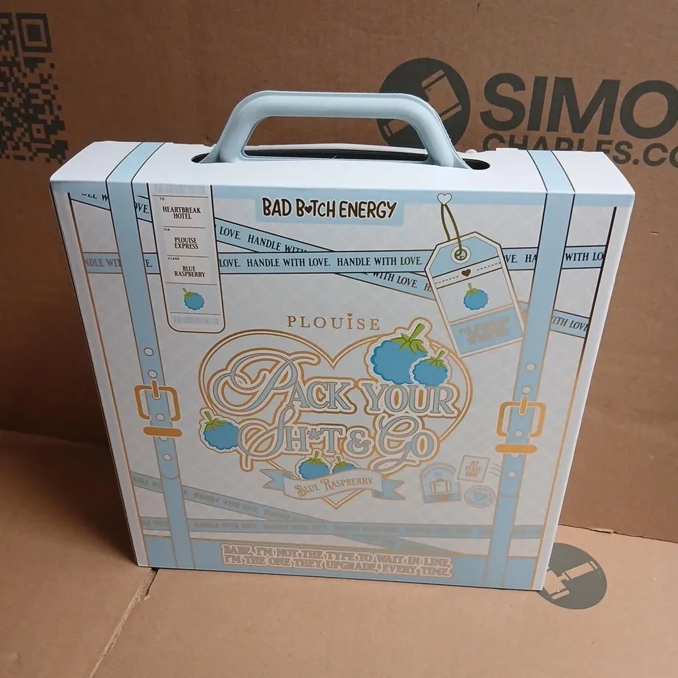 BOXED PLOUISE PACK YOUR SHIT AND GO SUITCASE ONLY BLUE RASPBERRY