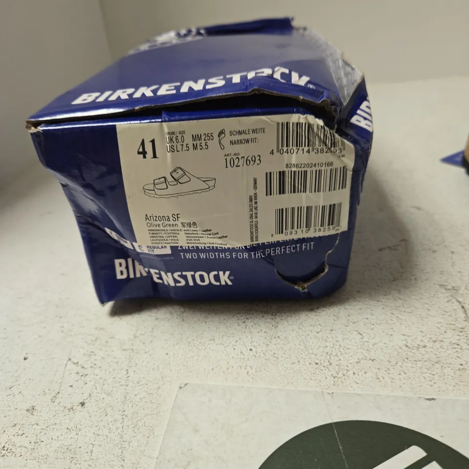 BIRKENSTOCK ARIZONA SF SANDALS – OLIVE GREEN, UK 6 (EU 41)