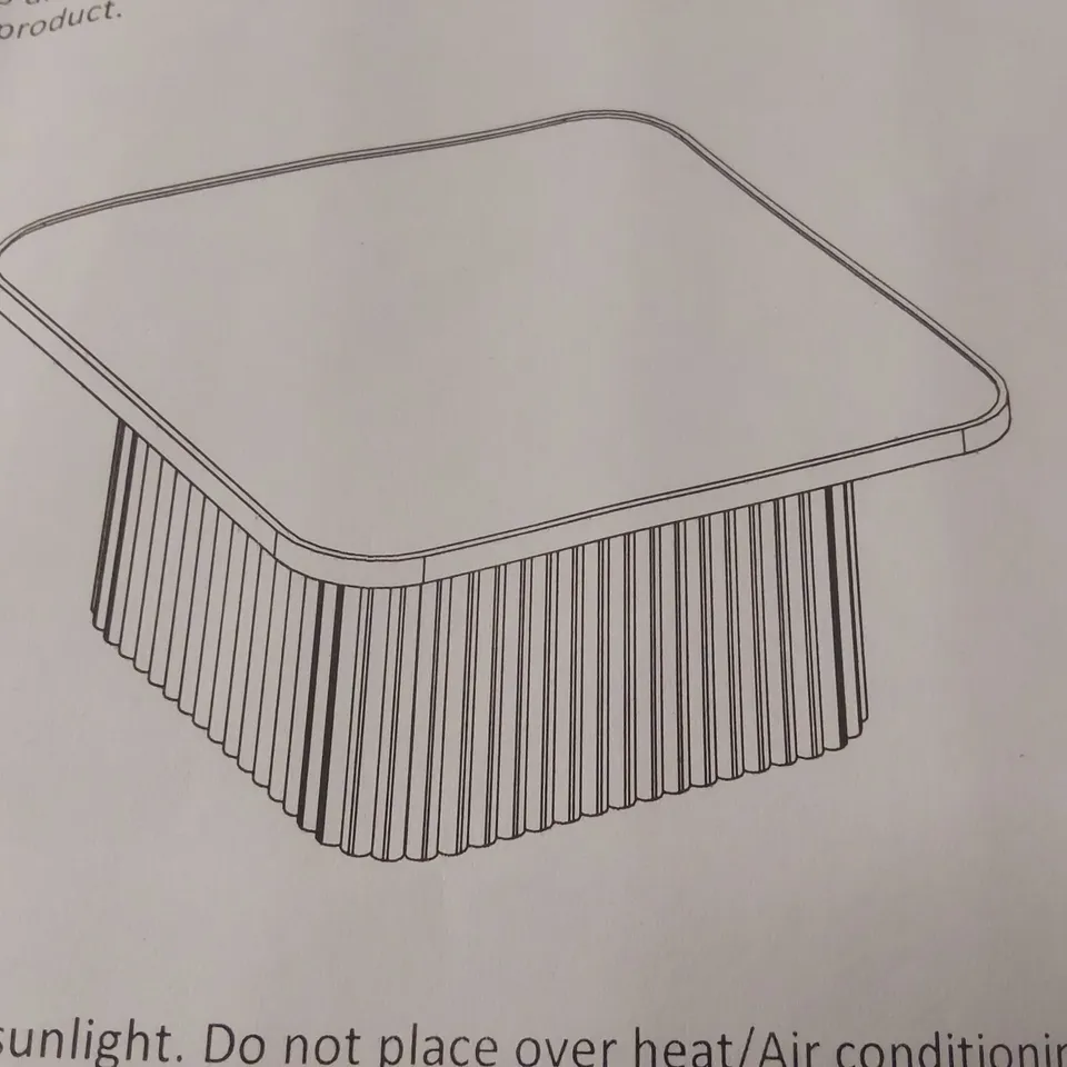 BOXED DESIGNER DARK WOOD COFFEE TABLE