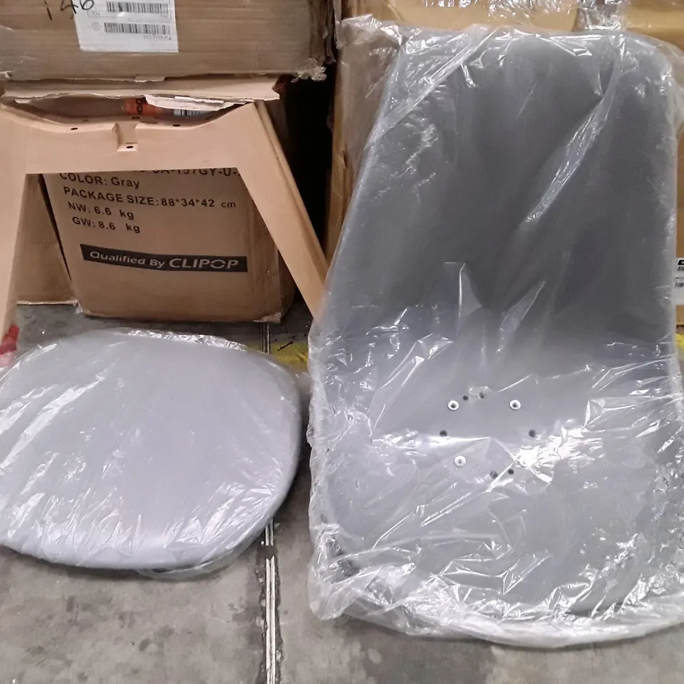 BOXED MODERN KITCHEN GREY DINING CHAIR WITH PADDED SEAT BEECH WOOD
