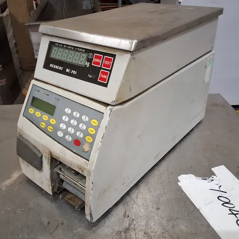 HERBERT BC-701 CHECK-WEIGHING SCALE & LABELER