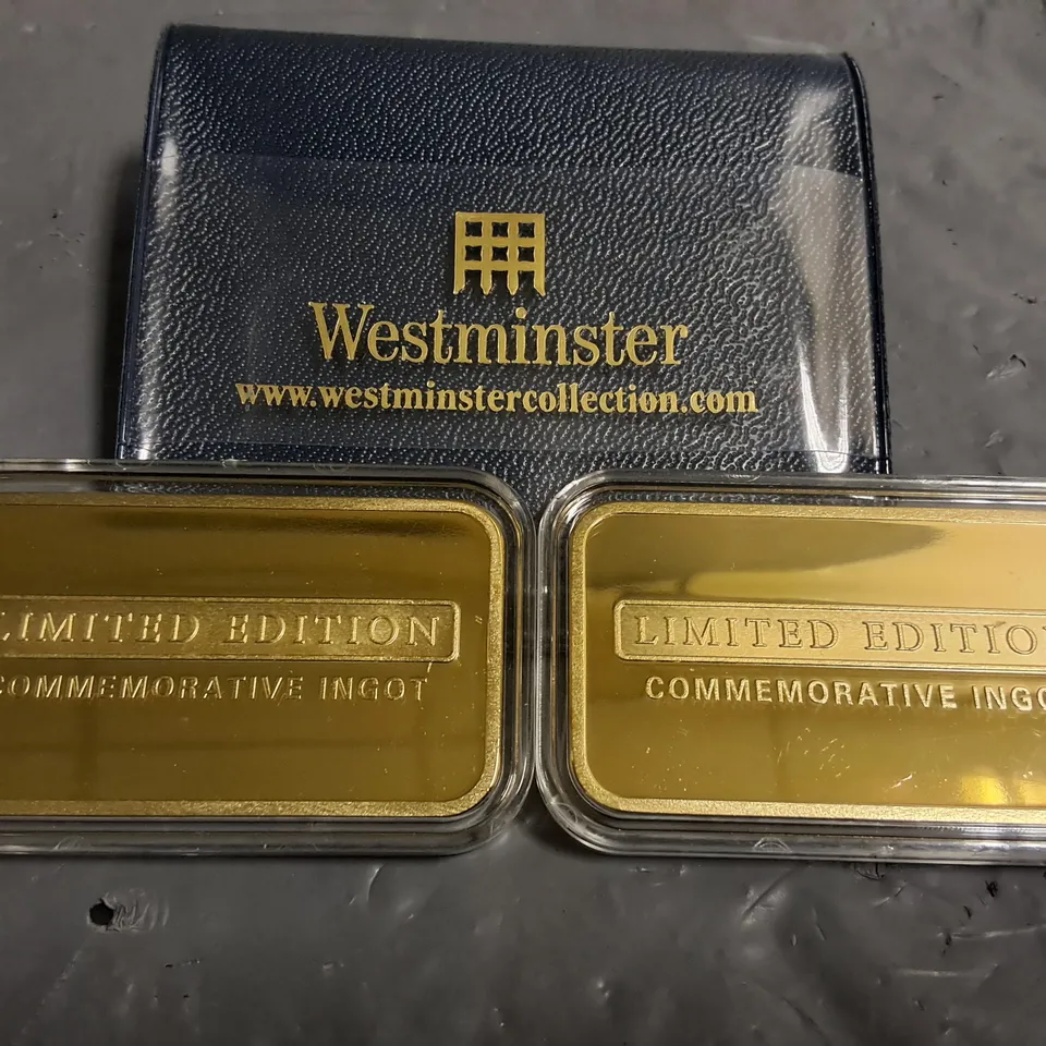 WESTMINSTER COLLECTION LIMITED EDITION BANK NOTE COMMEMORATIVE INGOTS