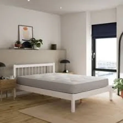 BOXED LYOLA SPINDLE BED WHITE - DOUBLE (2 BOXES)