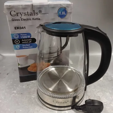 BOXED CRYSTALS GLASS ELECTRIC KETTLE 1.8L