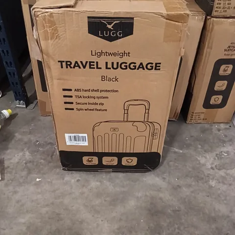 BOXED KEPLIN LUGG LIGHTWEIGHT TRAVEL SUITCASE BLACK COLOUR 