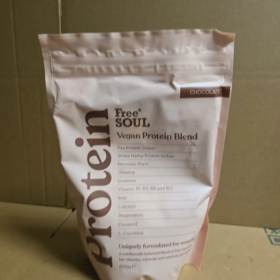 FREE SOUL VEGAN PROTEIN BLEND – CHOCOLATE FLAVOUR, 500 G