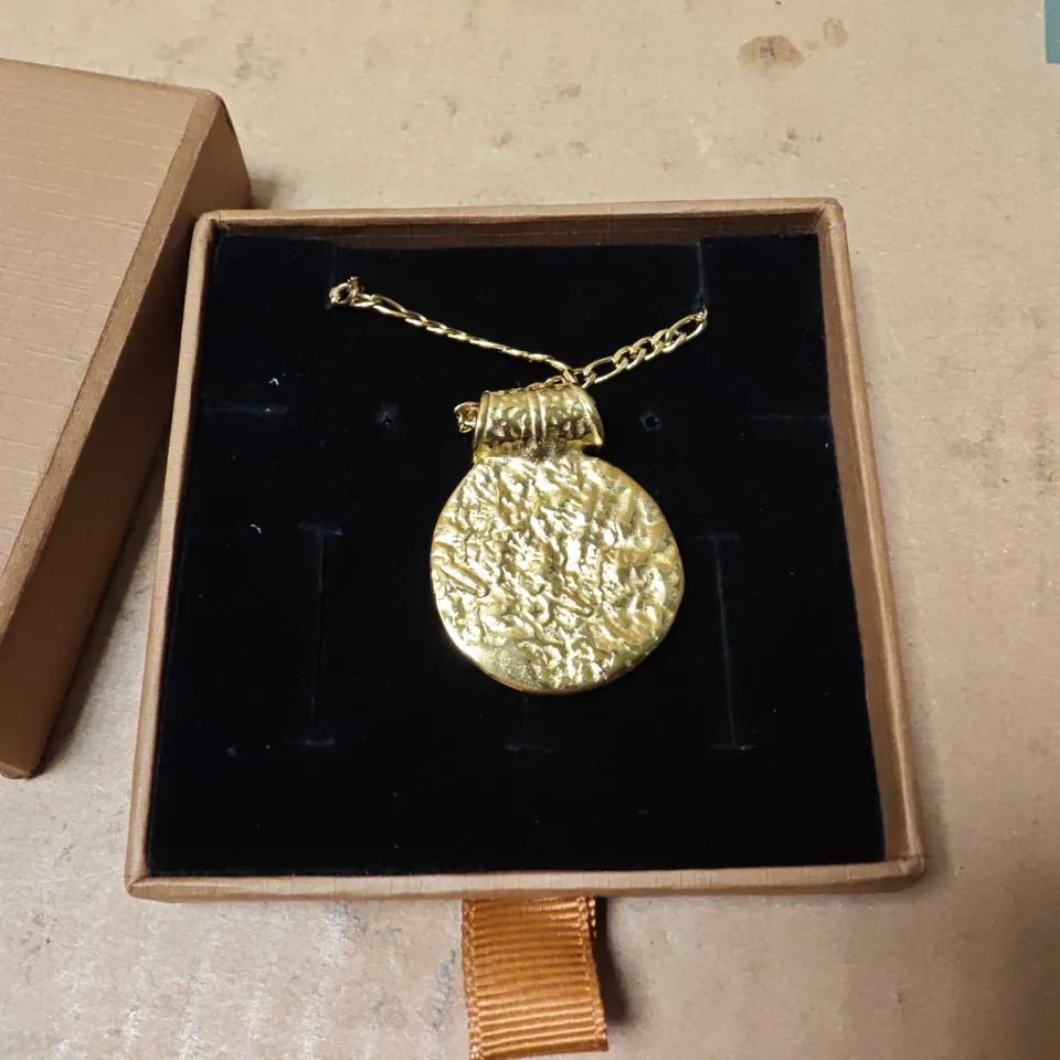 BOXED DORSYA GOLD TONE NECKLACE WITH ARIES THEMED PENDANT