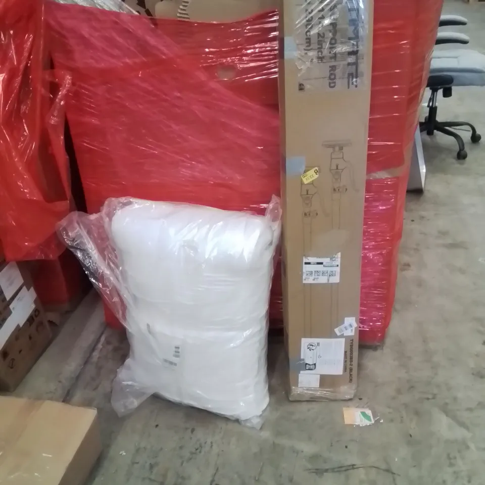 PALLET OF ASSORTED HOUSEHOLD GOODS AND PRODUCTS TO INCLUDE;PRESSURE ROD,DUVET 