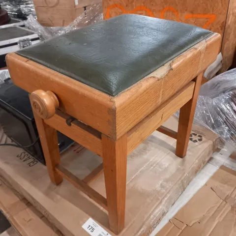 ADJUSTABLE HEIGHT WOODEN DRESSING TABLE STOOL