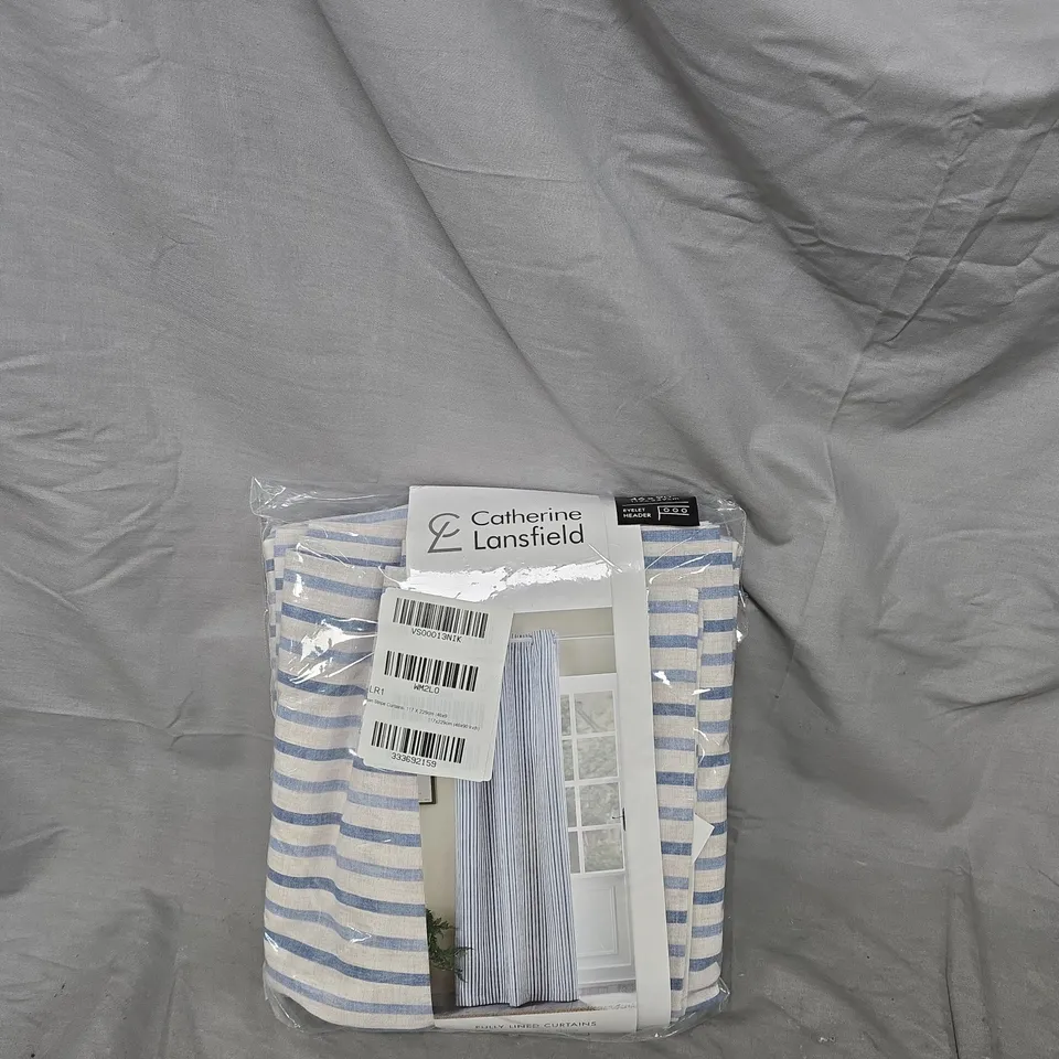 CATHERINE LANSFIELD PAIR OF CURTAINS 46 X 90 INCHES, EYELET HEADER