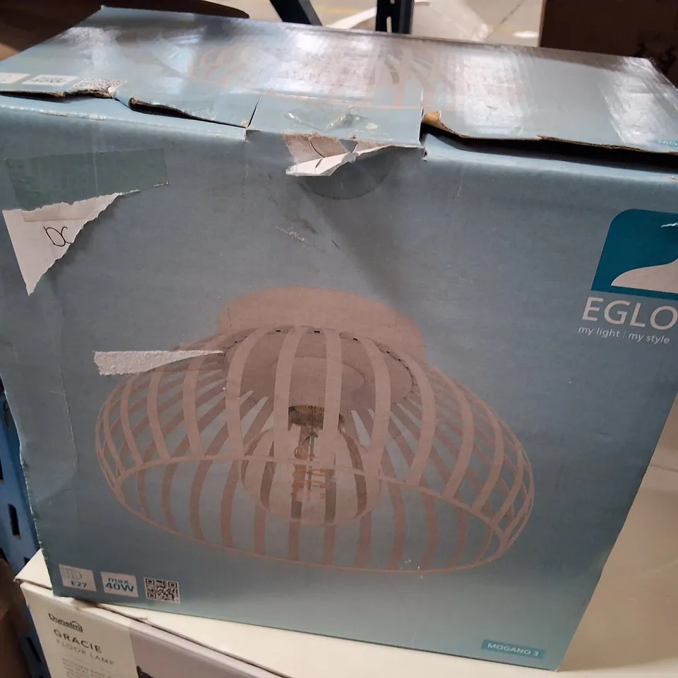 BOXED EGLO PENDANT LIGHT HOGANO 3 – CAGE STYLE SHADE