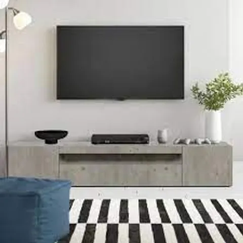 BOXED DOSSANTOS TV STAND 78" - STONE GREY