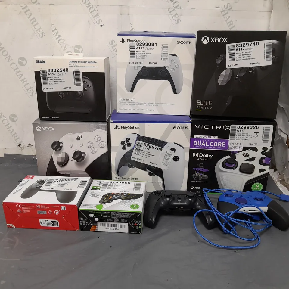 10 ASSORTED GAMING CONTROLLERS TO INCLUDE PLAYSTATION AND XBOX