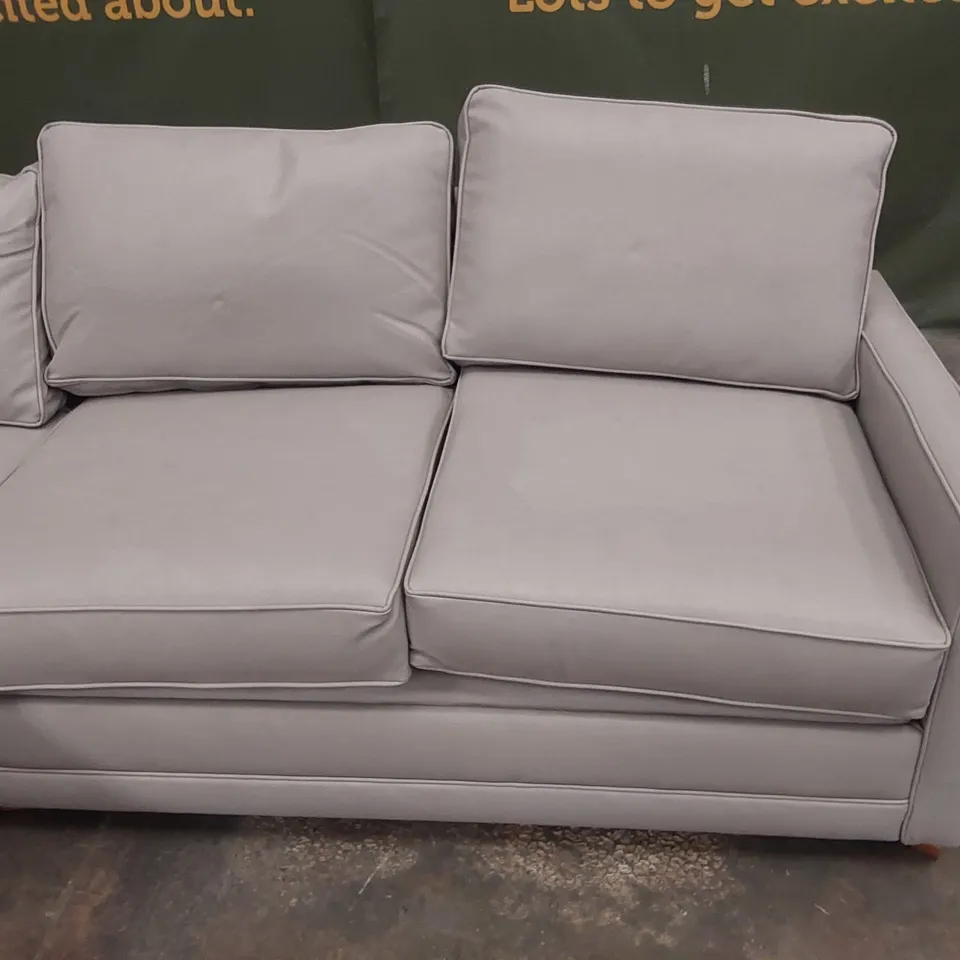 QUALITY DESIGNER LEATHER CHAISE STORAGE SOFA BED 