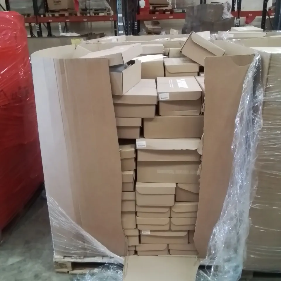 PALLET CONTAINING APPROXIMATELY 88X ASSORTED BRAND NEW DESIGNER SHOES INCLUDING: JD WILLIAMS BLACK BOOTS, SIMPLY BE SHOES, JD WILIAMS SHOES ECT