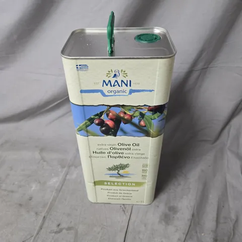MANI ORGANIC EXTRA VIRGIN OLIVE OIL – 5L