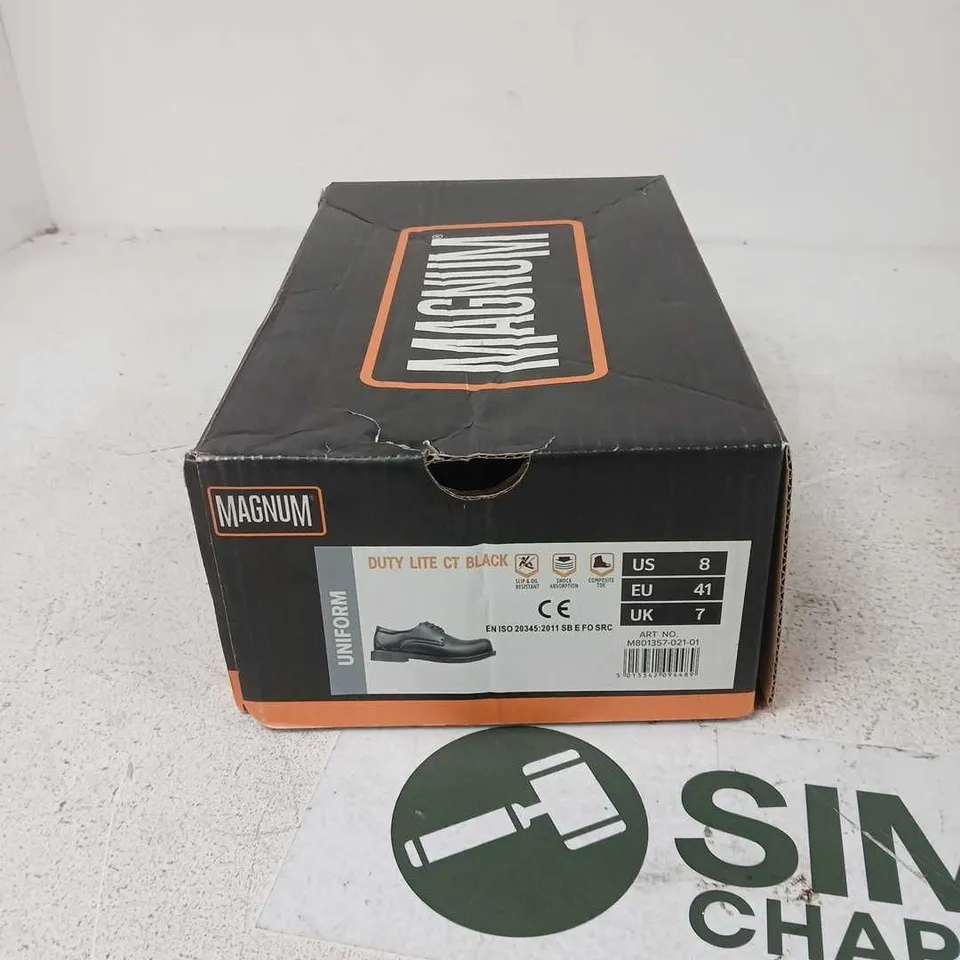 UK 7 MAGNUM DUTY LITE CT BLACK SAFETY SHOES 