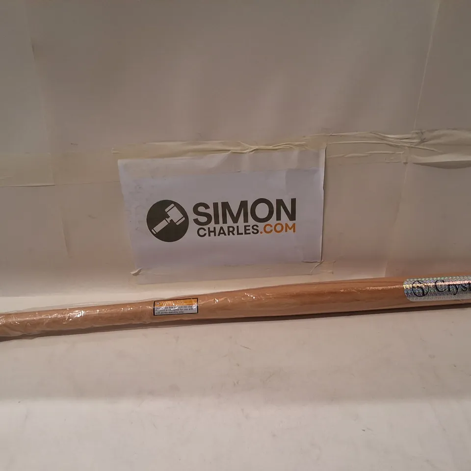 CRYSTALS LONG WOODEN BATON WITH KNOB END
