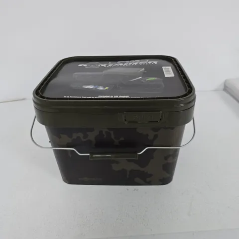 KONTAINER BAIT STORAGE SYSTEM – CAMOUFLAGE BUCKET WITH LID (2X 2L CONTAINERS)