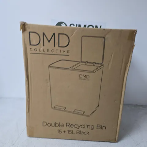 DMD DOUBLE RECYCLING BIN – 2 COMPARTMENTS (BOXED)