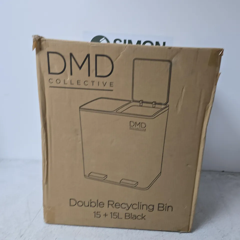 DMD DOUBLE RECYCLING BIN – 2 COMPARTMENTS (BOXED)