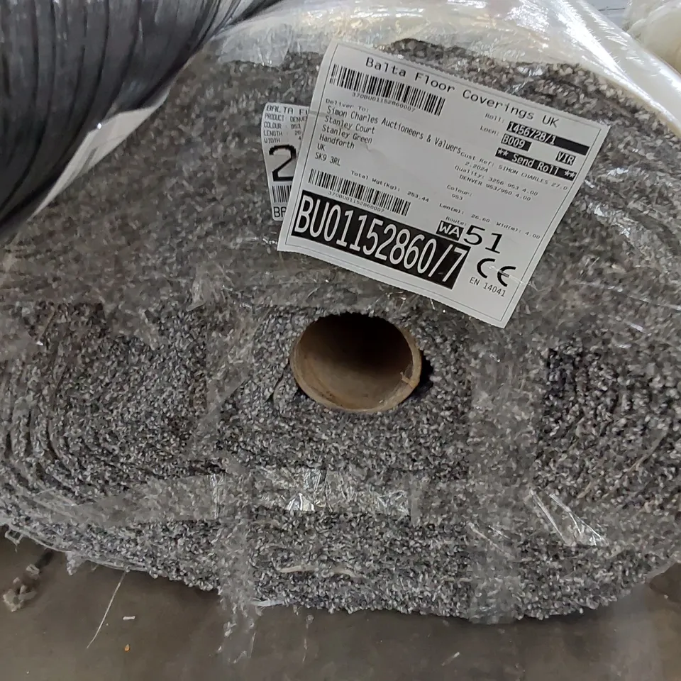 ROLL OF QUALITY DENVER CARPET // SIZE: APPROX. 4 X 26.6m
