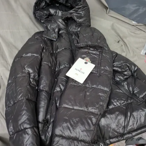 MONCLER DOWN PUFFER JACKET – BLACK, HOODED, SIZE M