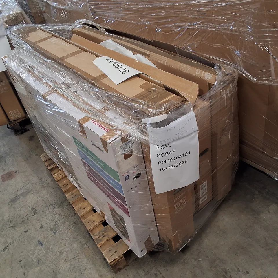PALLET CONTAINING 6 ASSORTED DAMAGED TVS