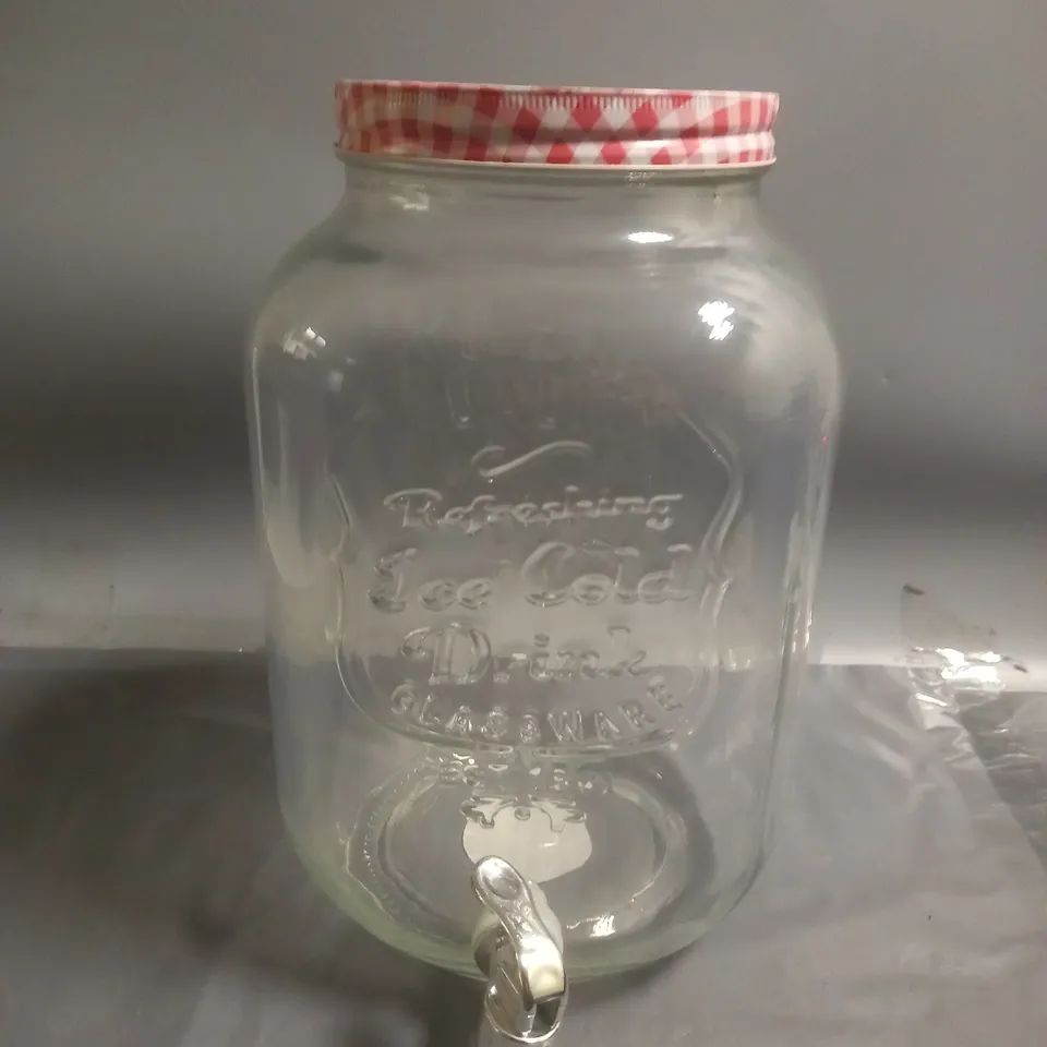 LARGE GLASS DRINKS DISPENSER - COLLECTION ONLY