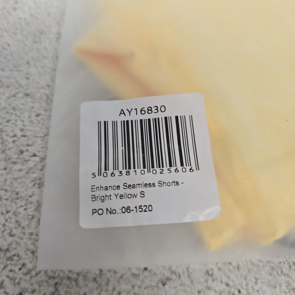 BAGGED AYBL ENHANCE SEAMLESS SHORTS – BRIGHT YELLOW, UK S