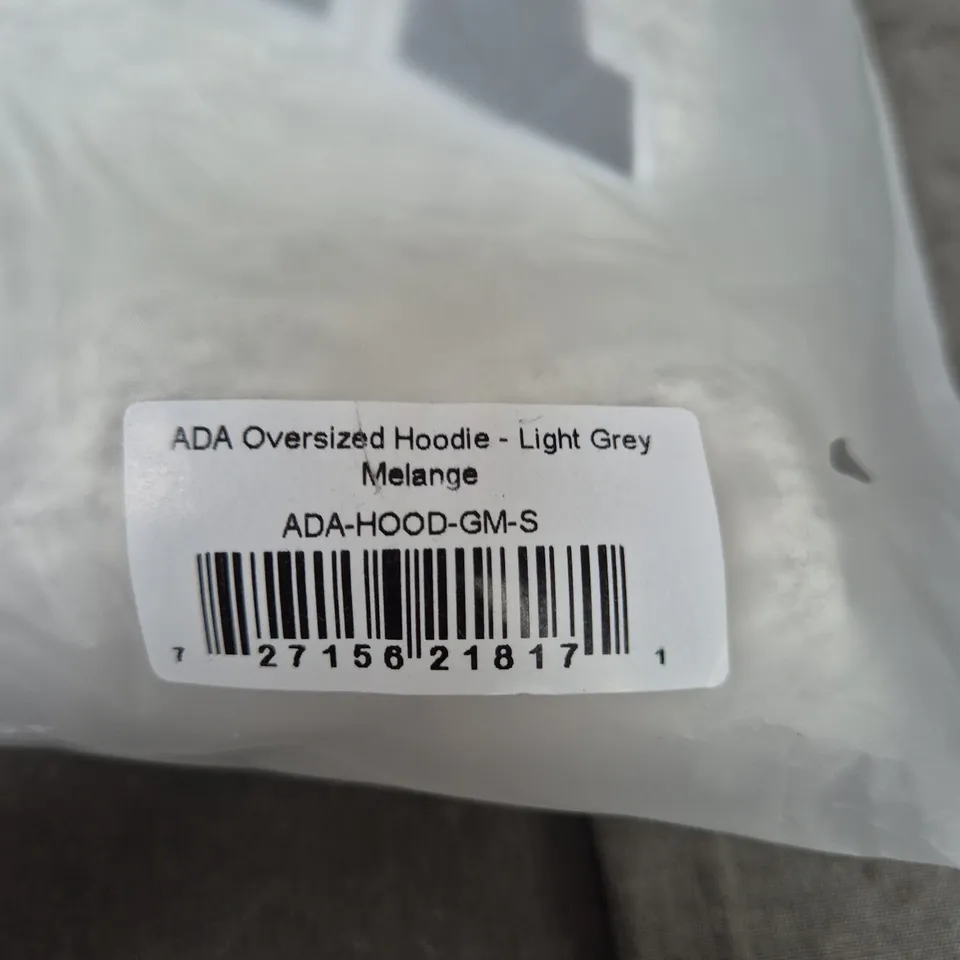 ADANOLA OVERSIZED HOODIE – LIGHT GREY MELANGE, UK SIZE S