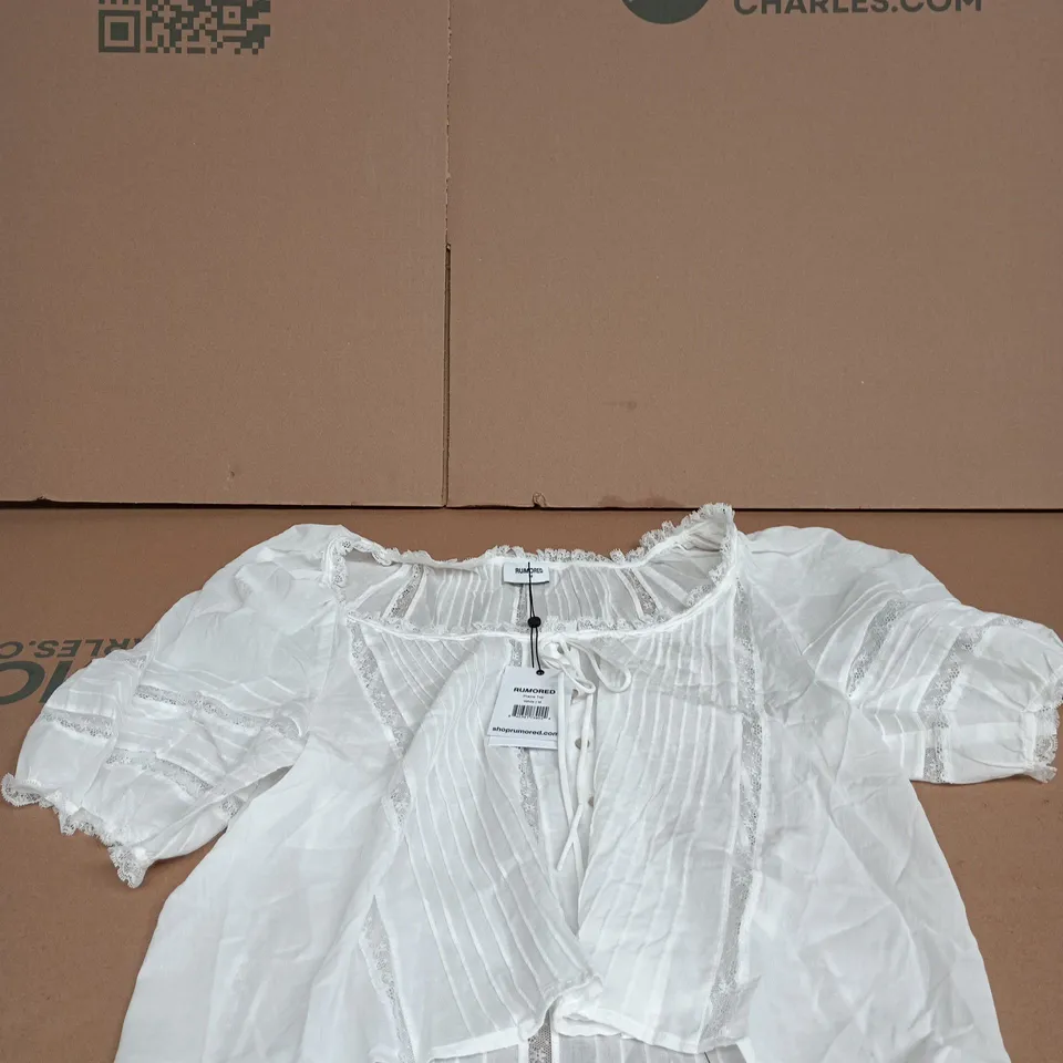 RUMOURED PRAIRIE TOP WHITE MEDIUM TAGGED